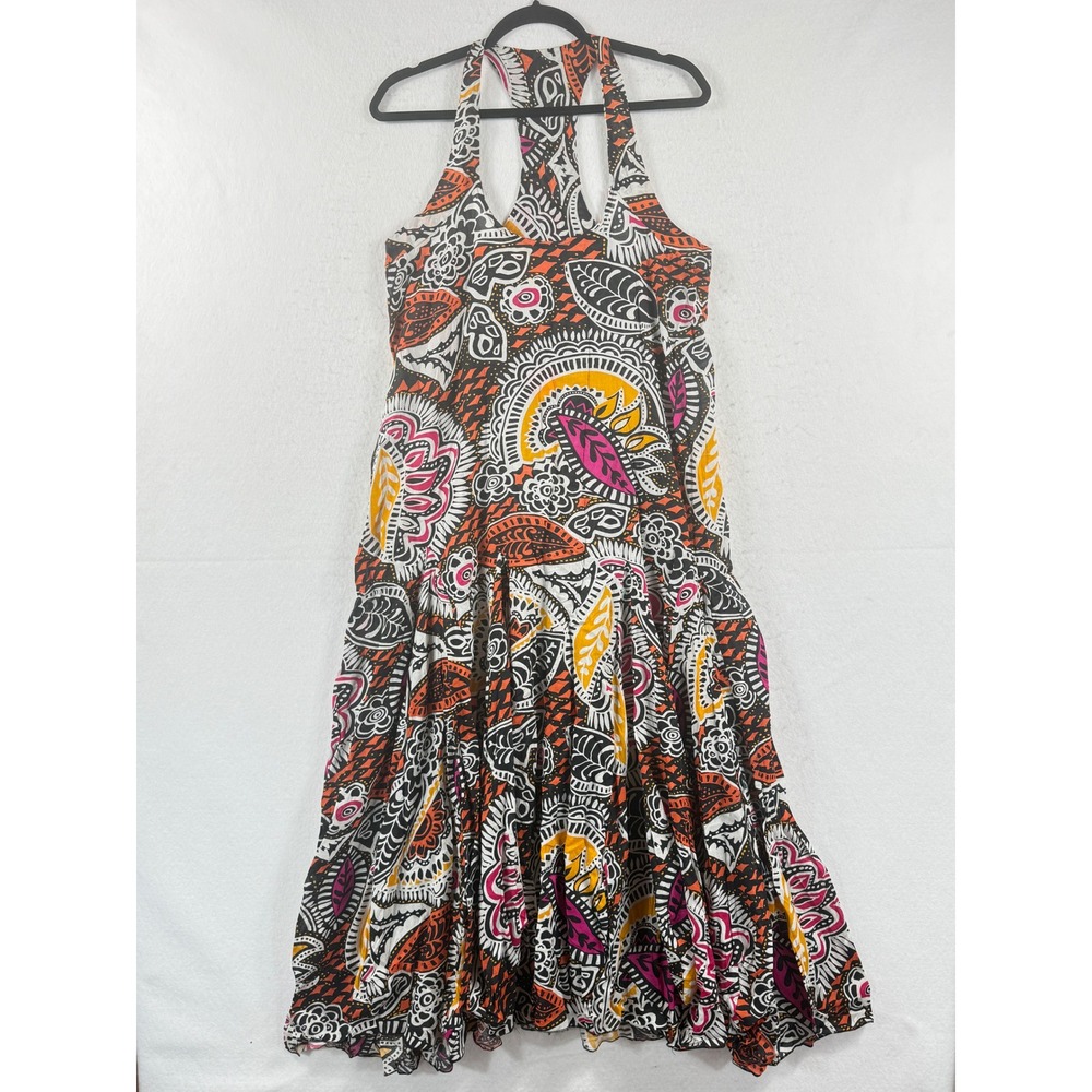 Aller Simplement Paisley Maxi Dress Women One Sz Boho Hippie Tiered Festival NEW